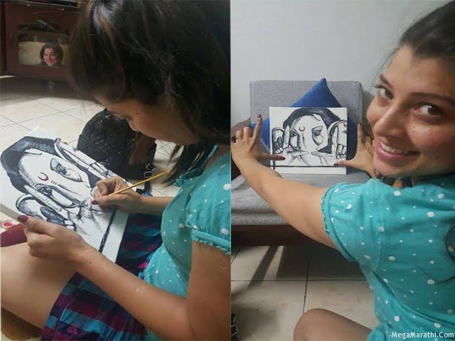 Gorgeous Tejaswini Pandit Wishes Holi In A Artistic Way
