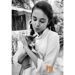 Shivani Rangolewith cat